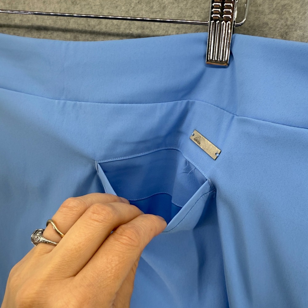Adidas Golf Skort Athletic Skirt Pockets Light Sky Blue Womens Size Large NWT - Picture 6 of 15